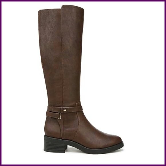 Moto-Inspired Wide Calf Boots with Comfort System, 15" Height - Picture 7 of 8